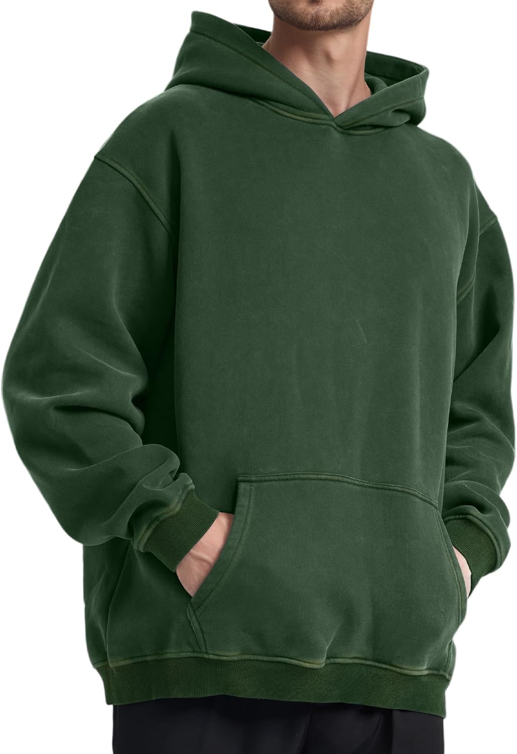 Men Acid Wash Super Soft Oversized Pullover Hoodie - Image 3