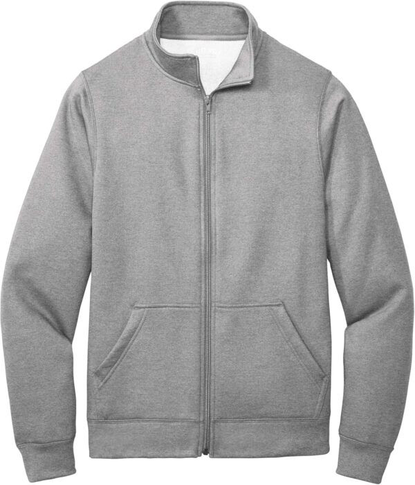 Men Fleece Cadet Collar Full Zip Sweatshirt